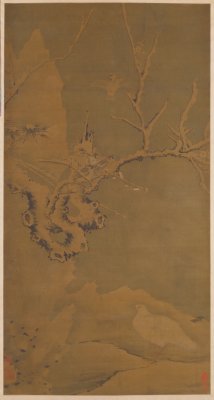 图片[1]-Sun Longxue Bird Plum Bamboo Chart Axis-China Archive